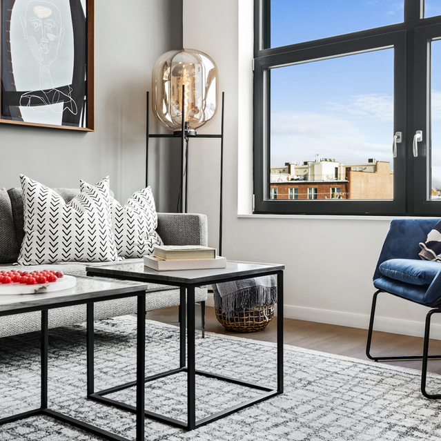 Logan Apartments - Living Room with Stylish Finishes